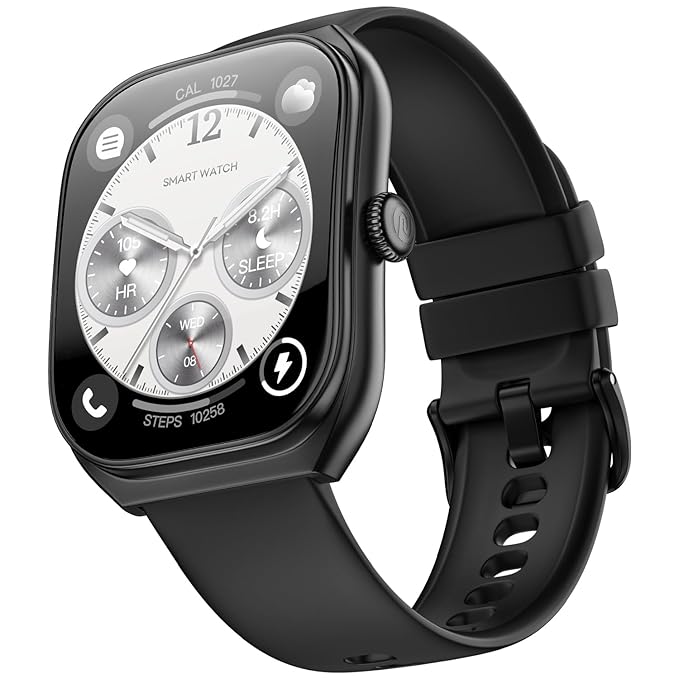 Fastrack Reflex Beat Pro Smart Watch|Large 1.75" Super UltraVU Display|Highest 320x390 Pixel Resolution|SingleSync BT Calling|110+ Sports Modes|Nitrofast Charging|Calculator|Passcode Protection, Black - Image 3